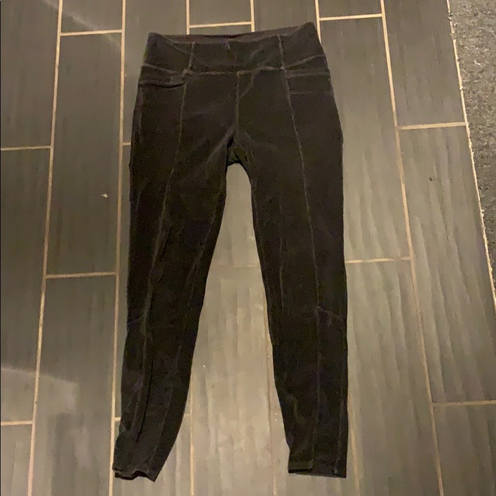 Velvety soft grey stretchy Athleta pants